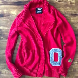 Ohio State Red Women’s Block O Cardigan size small